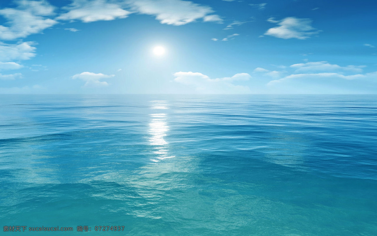 水天相接 海洋 日出 蓝色 白云 国内旅游 旅游摄影