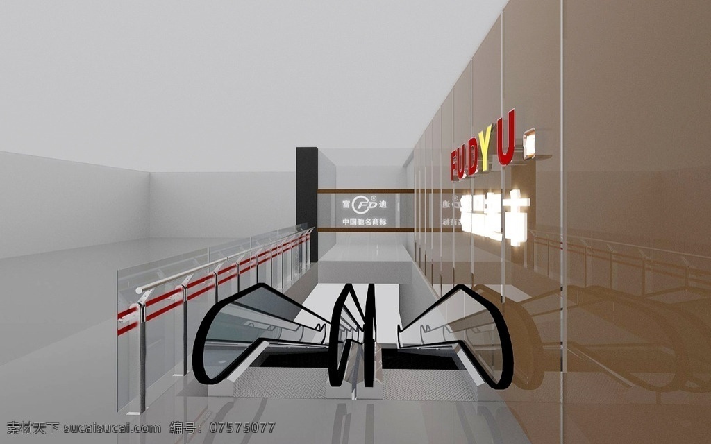 精品 超市 电梯 口 精品超市 电梯口 百货 商场 城市超市 发光字 亚克力 效果图类 3d设计 室内模型 skp