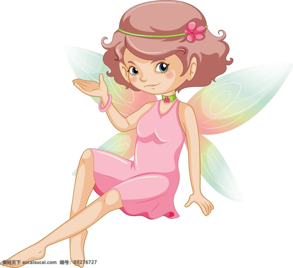 卡通小仙女 仙女 飞行 小精灵 天使 翅膀 棍棒 魔法 可爱 卡通儿童 卡通设计