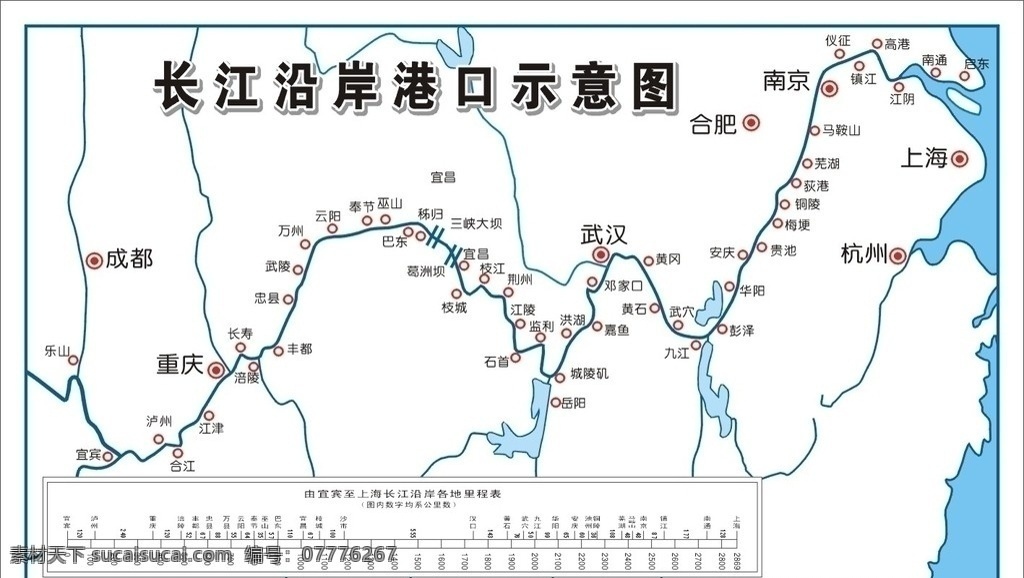 长江 沿岸 港口 示意图 cdr矢量图 平面图 矢量素材 其他矢量 矢量