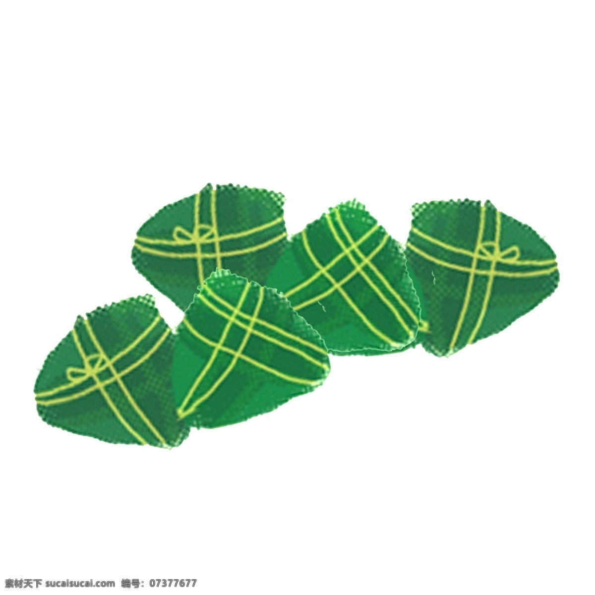 端午节 粽子 插画 图案 绿色 食物 卡通 彩色 小清新 创意 手绘 绘画元素 现代 简约 装饰