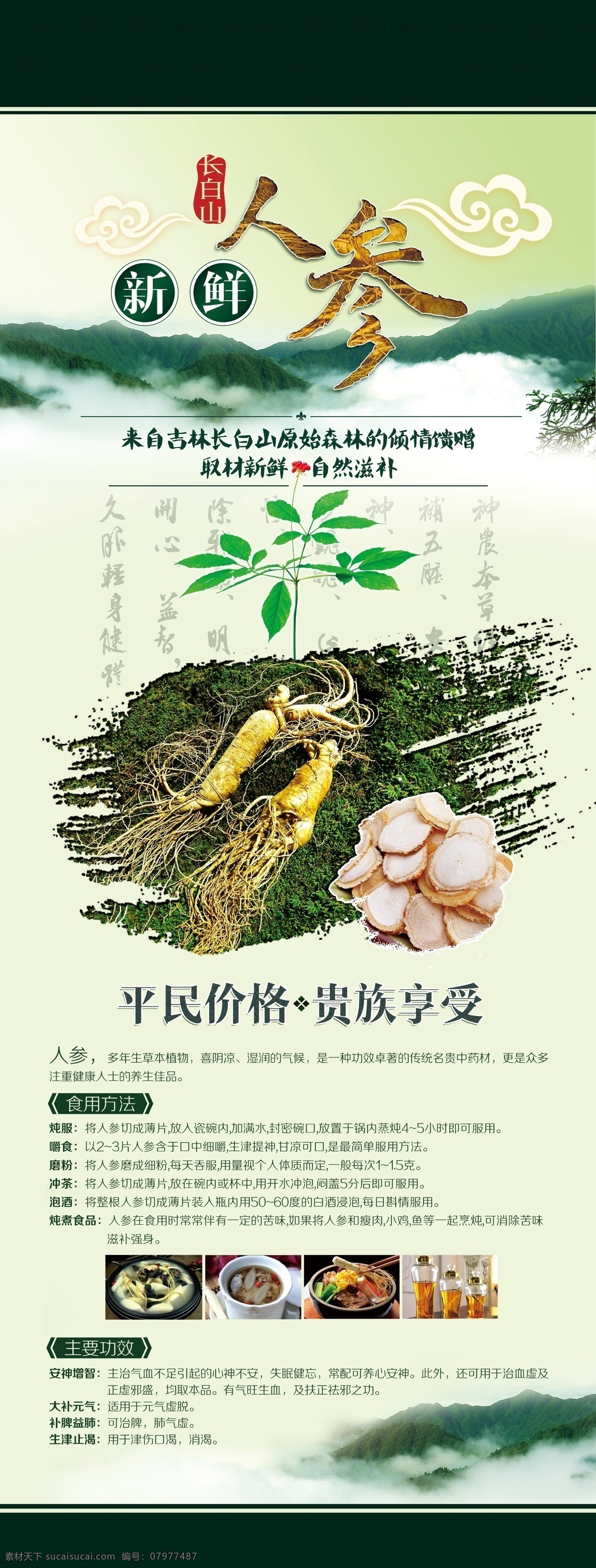 野山参 x 展架 海报 产品展示海报 野山参x展架 促销海报 高清 分层