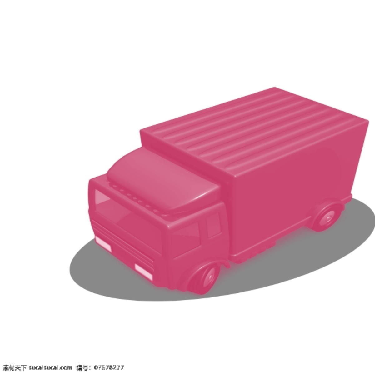 粉色卡通卡车 卡通 车 卡车 汽车 玩具车 儿童 交通工具