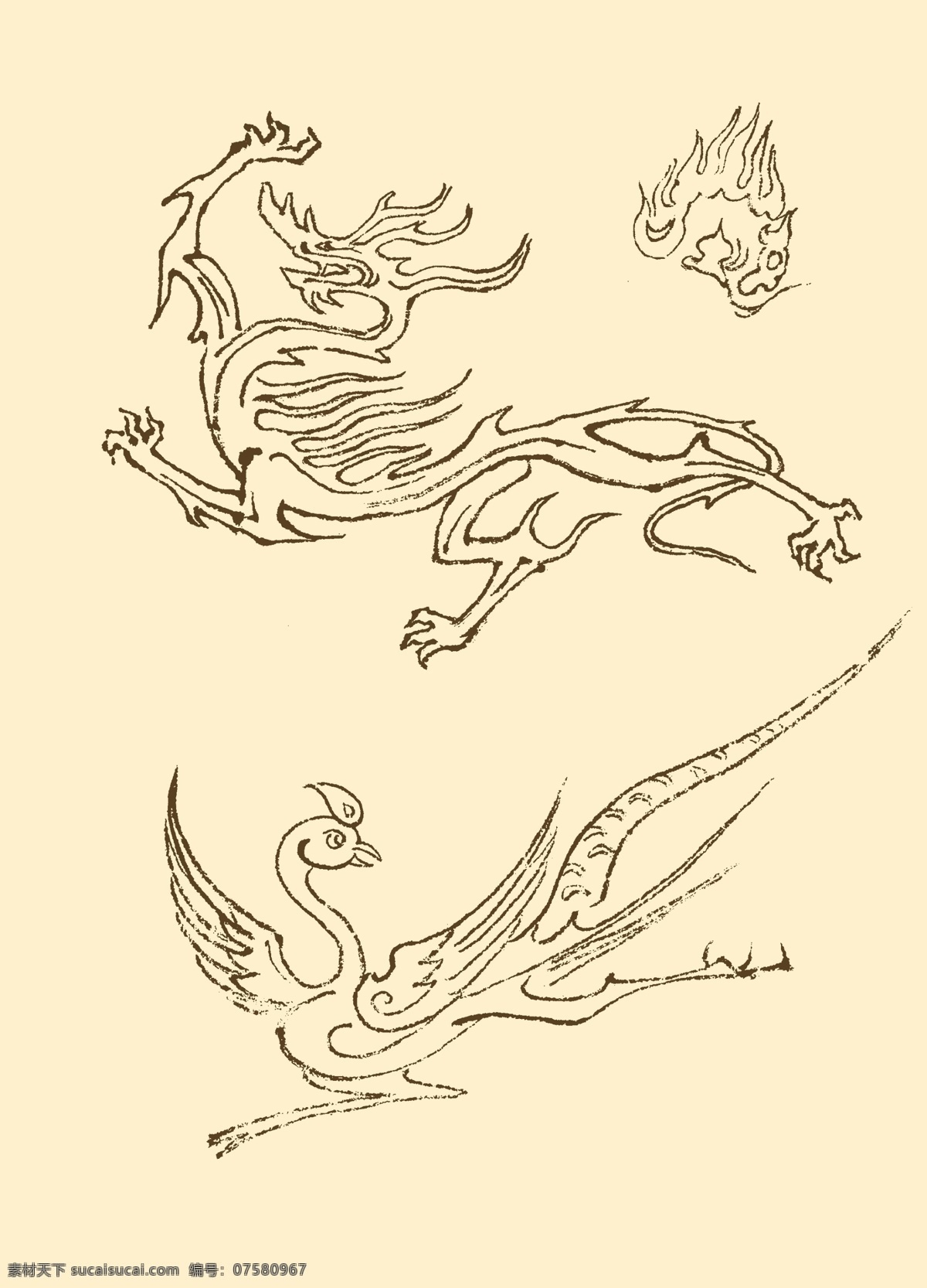 敦煌壁画 敦煌 壁画 飞天 菩萨 佛教 白描 线描 分层 源文件
