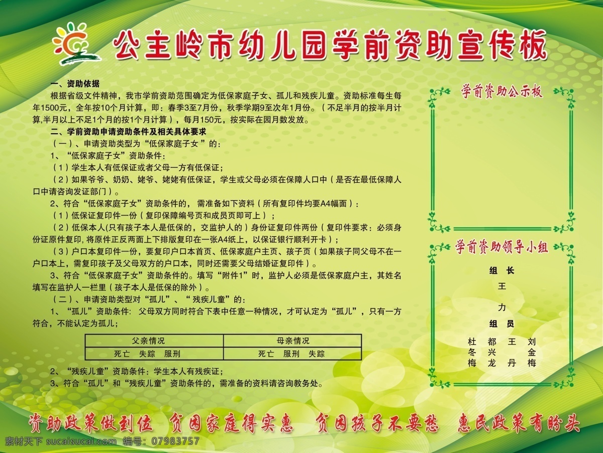 幼儿园 学前 资助 展板 学前资助展板 幼儿园展板 学校展板 医院展板 银行展板 绿色展板 海报 展架 展示 展板模板