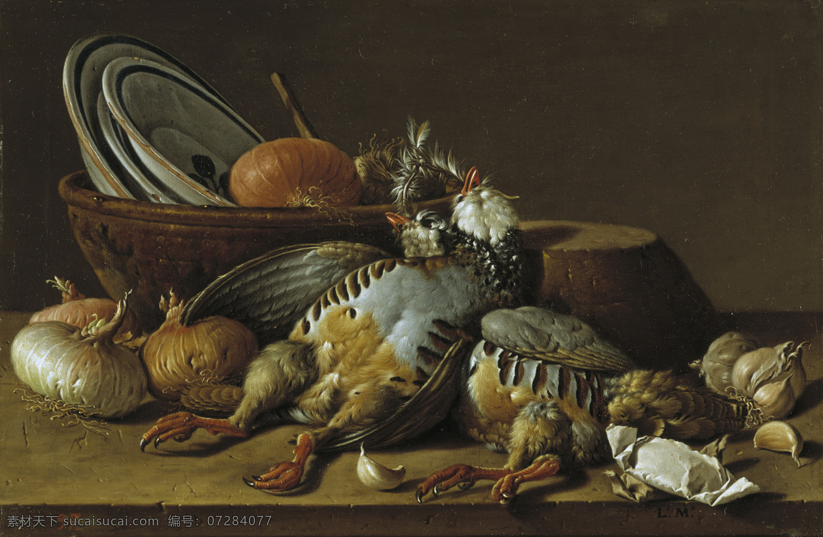 vessels 大师 画家 宗教 绘画 教会 油画 人物肖像 装饰画 and garlic onions partridges two egidio luis melendez 人物 高清 西方 国外 现代
