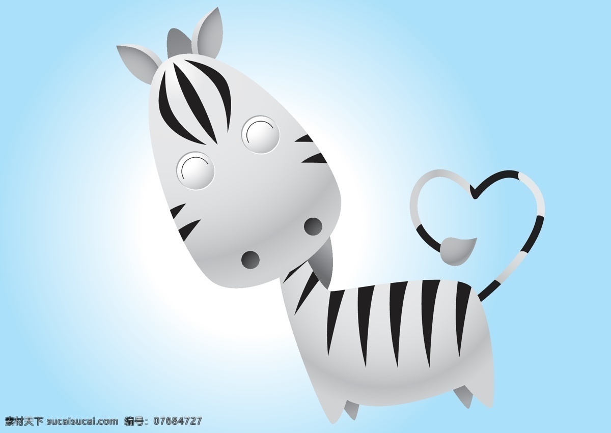 卡通斑马 斑马 创意斑马 个性斑马 时尚斑马 最新斑马 个性服装印花 创意卡通 卡通设计 动物矢量 生物世界 野生动物