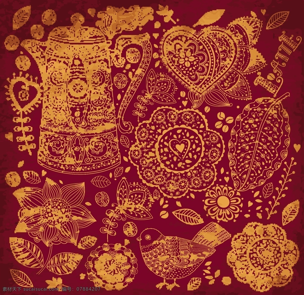 线 稿 花纹 矢量图 其他矢量图