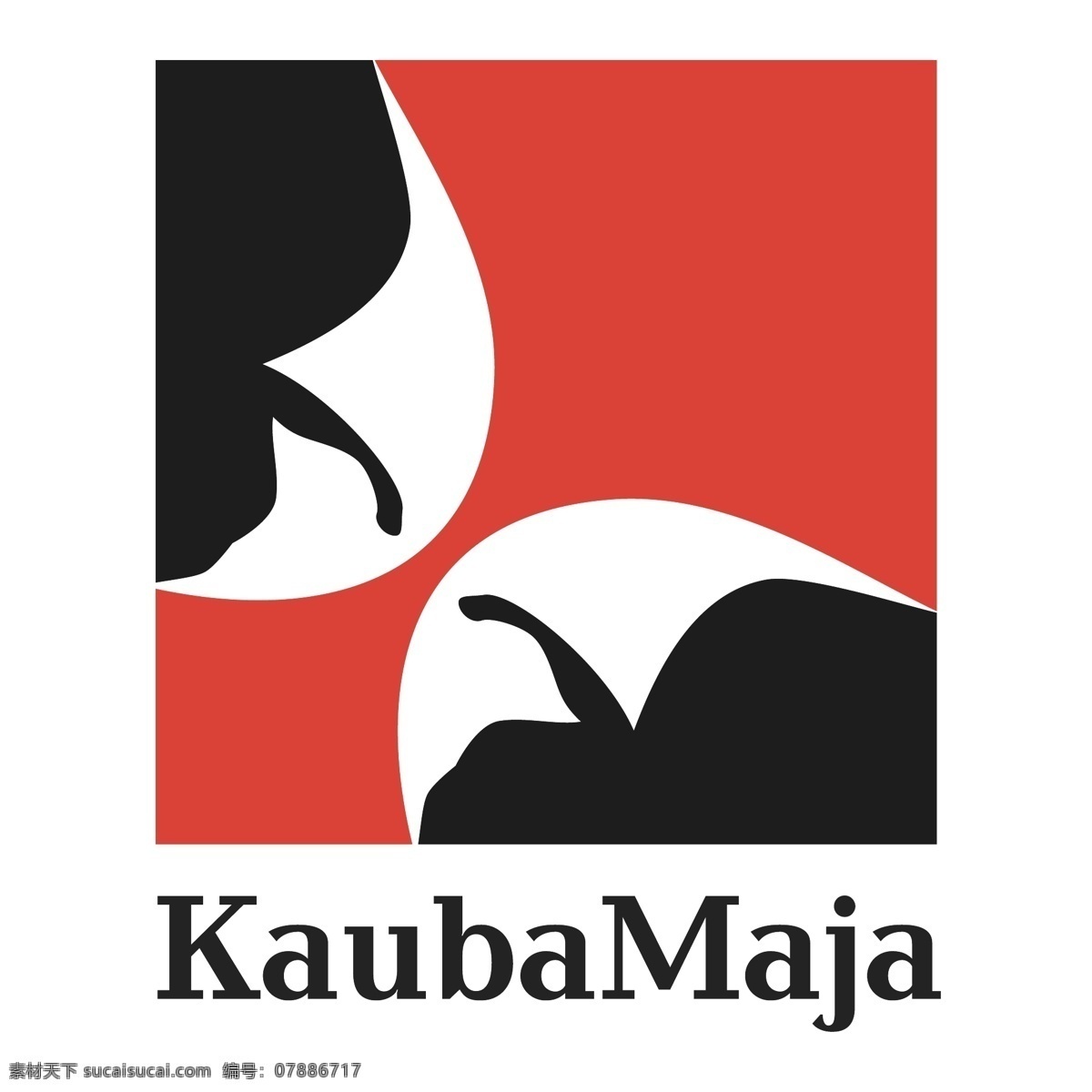 kaubamaja 简约 创意 logo 彩色 美丽 时尚 标志 白色