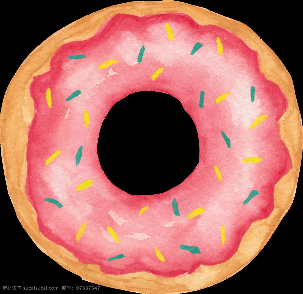 粉色 可爱 甜甜 圈 卡通 透明 甜甜圈 抠图专用 装饰 设计素材