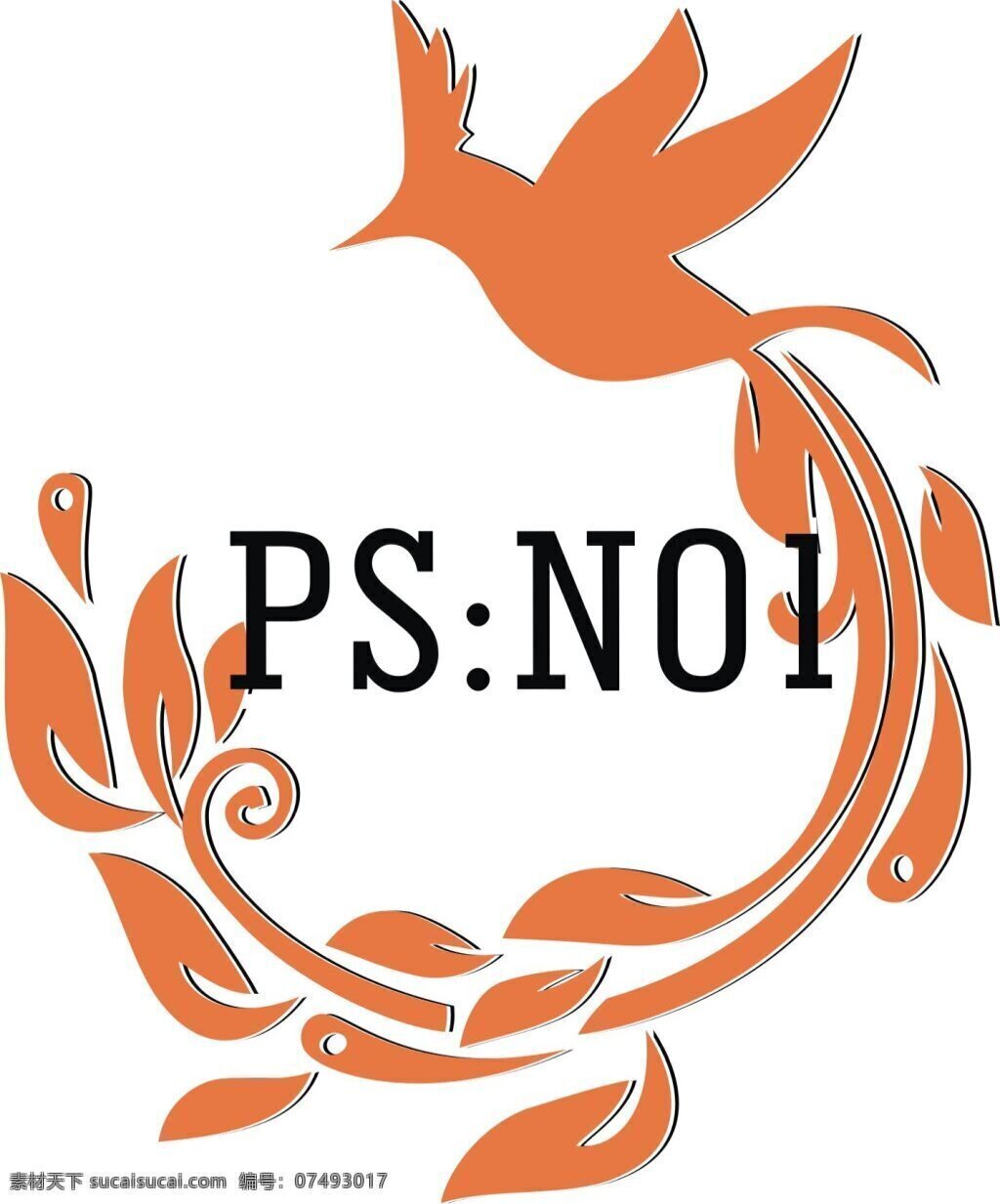 橙色 飞鱼 logo 图 元素
