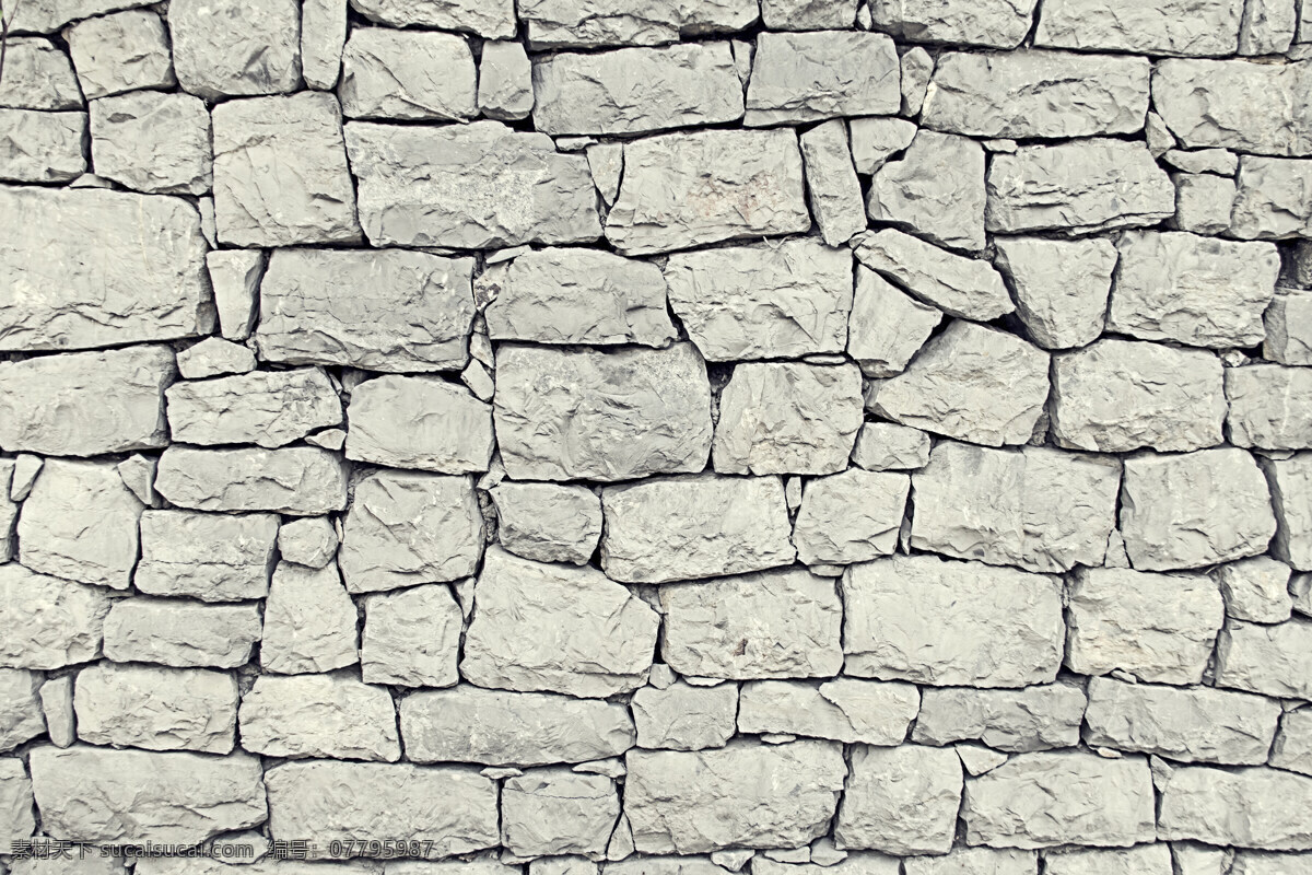 灰色 石头 墙壁 高清 背景 朴素 不规则 砖块