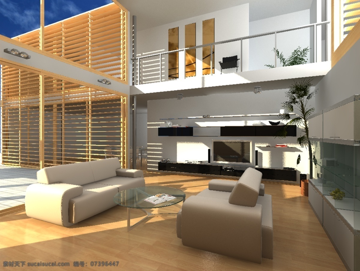 3d设计模型 max 玻璃 电视 柜子 沙发 室内 室内模型 室内效果图 阳光 效果图 模板下载 白天 桌子 二楼 圆桌 源文件 3d模型素材 其他3d模型