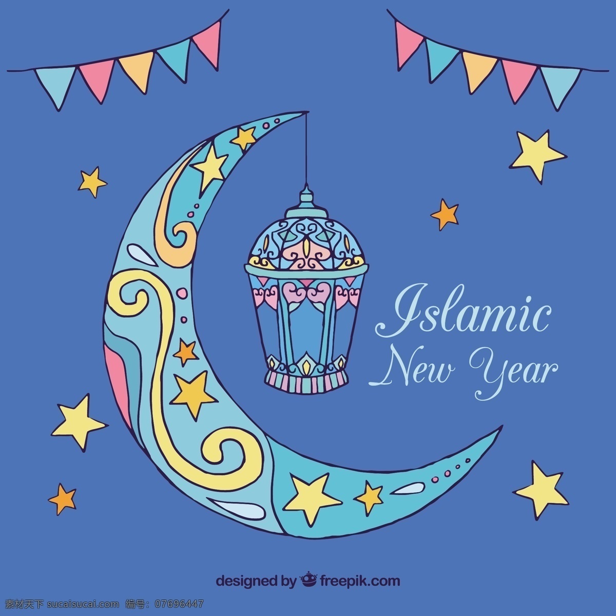 伊斯兰 新年 背景 月亮 墙纸 庆典 五颜六色 阿拉伯语 丰富多彩 开斋节 新的 宗教 伊斯兰教 穆巴拉克 穆斯林 庆祝 文化 年