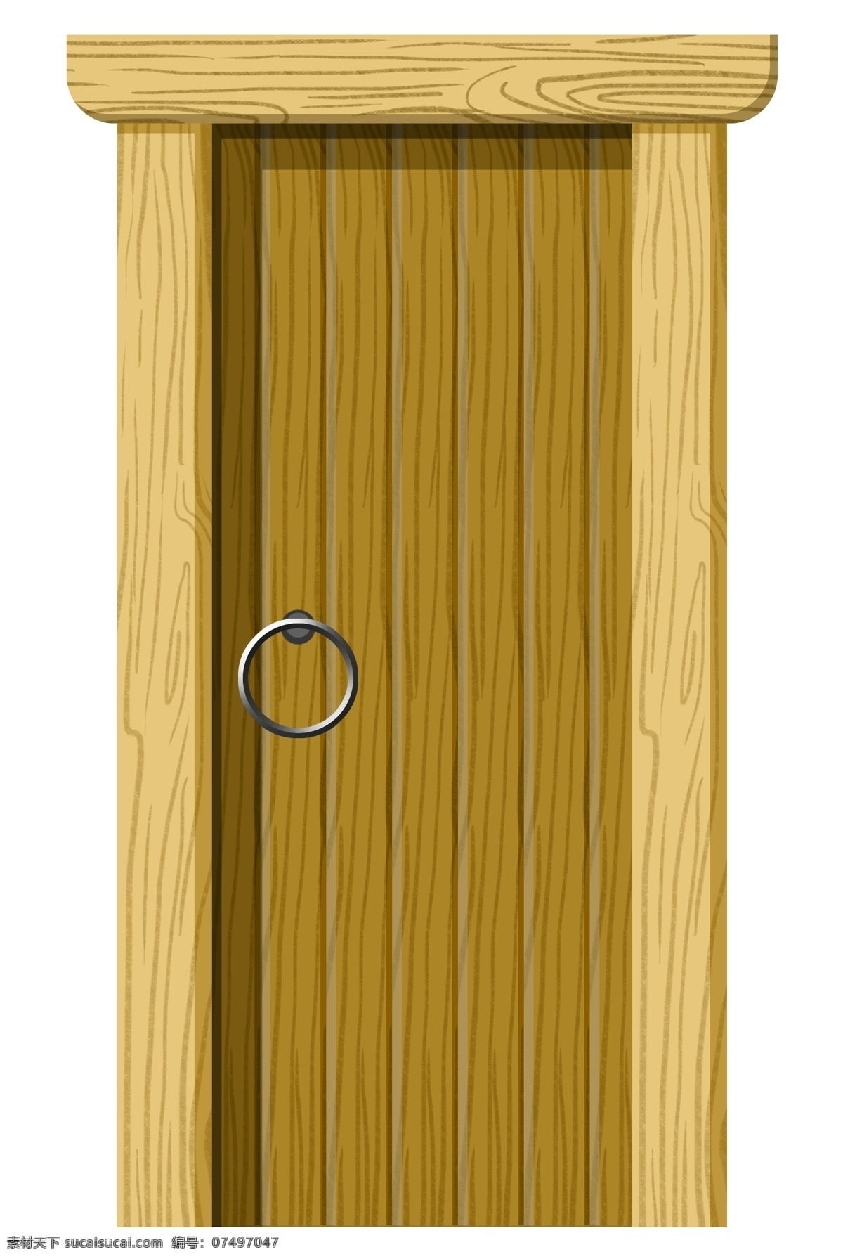 木质 黄色 门框 插画 木质的大门 卡通插画 木质插画 木纹插画 实木产品 实木物品 实木的大门