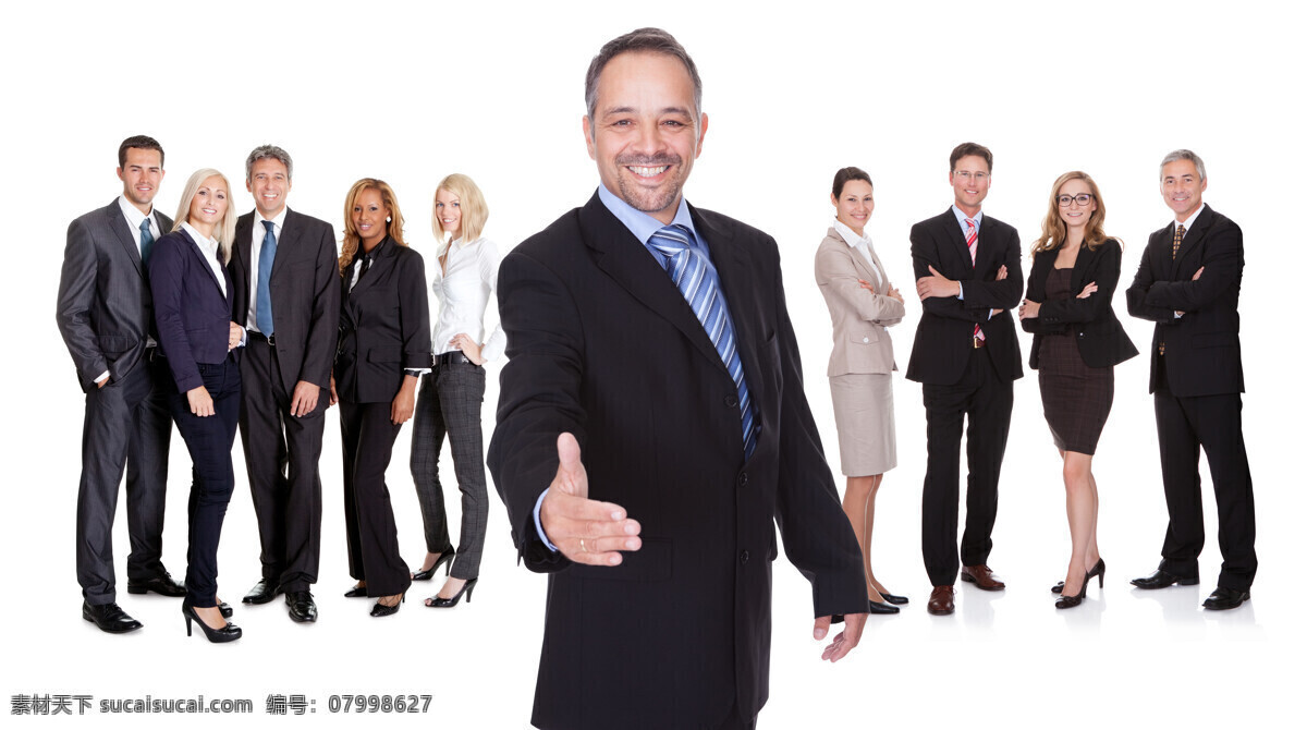 商务 团队 看着 前面 男人 西装领带 动作 姿势 职业 白领 职业人物 商务男女 男人女人 商务人士 人物图片