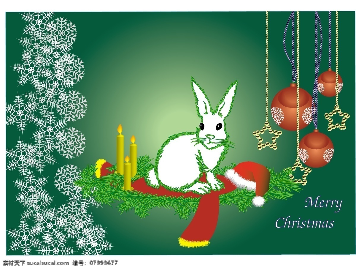 可爱 圣诞 兔 2011 年历 矢量 2011新年 卡通兔 日历 兔子 矢量图 其他矢量图
