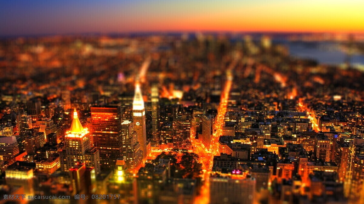 城市鸟瞰 城市鸟瞰图 现代城市 摩天大楼 夜景 建筑景观 自然景观