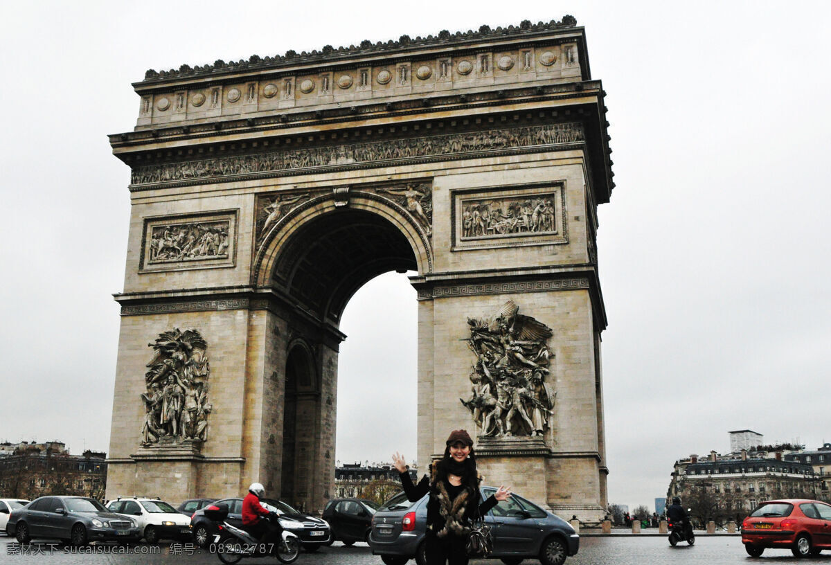 凯旋门 浪漫巴黎游 国际旅游 欧洲风情游 浪漫法国游 名胜古迹 自然风景 旅游摄影