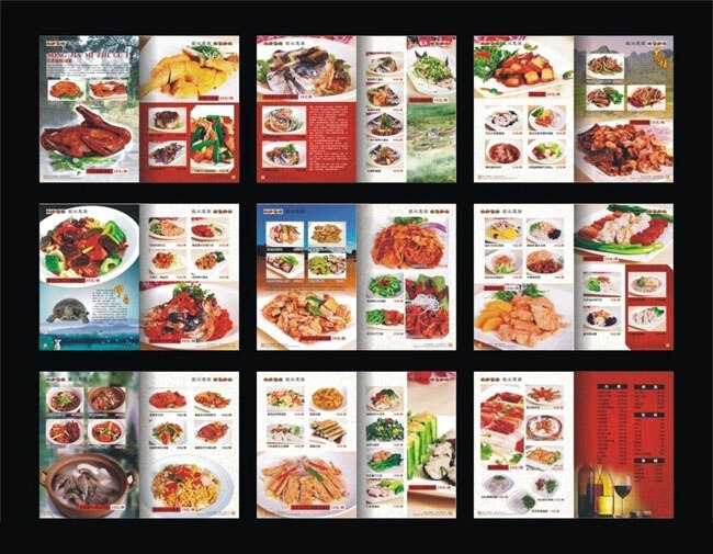 饮水思源 餐馆 菜谱 矢量图 饭店菜单 中式封面 格式 风光背景 农家菜肴
