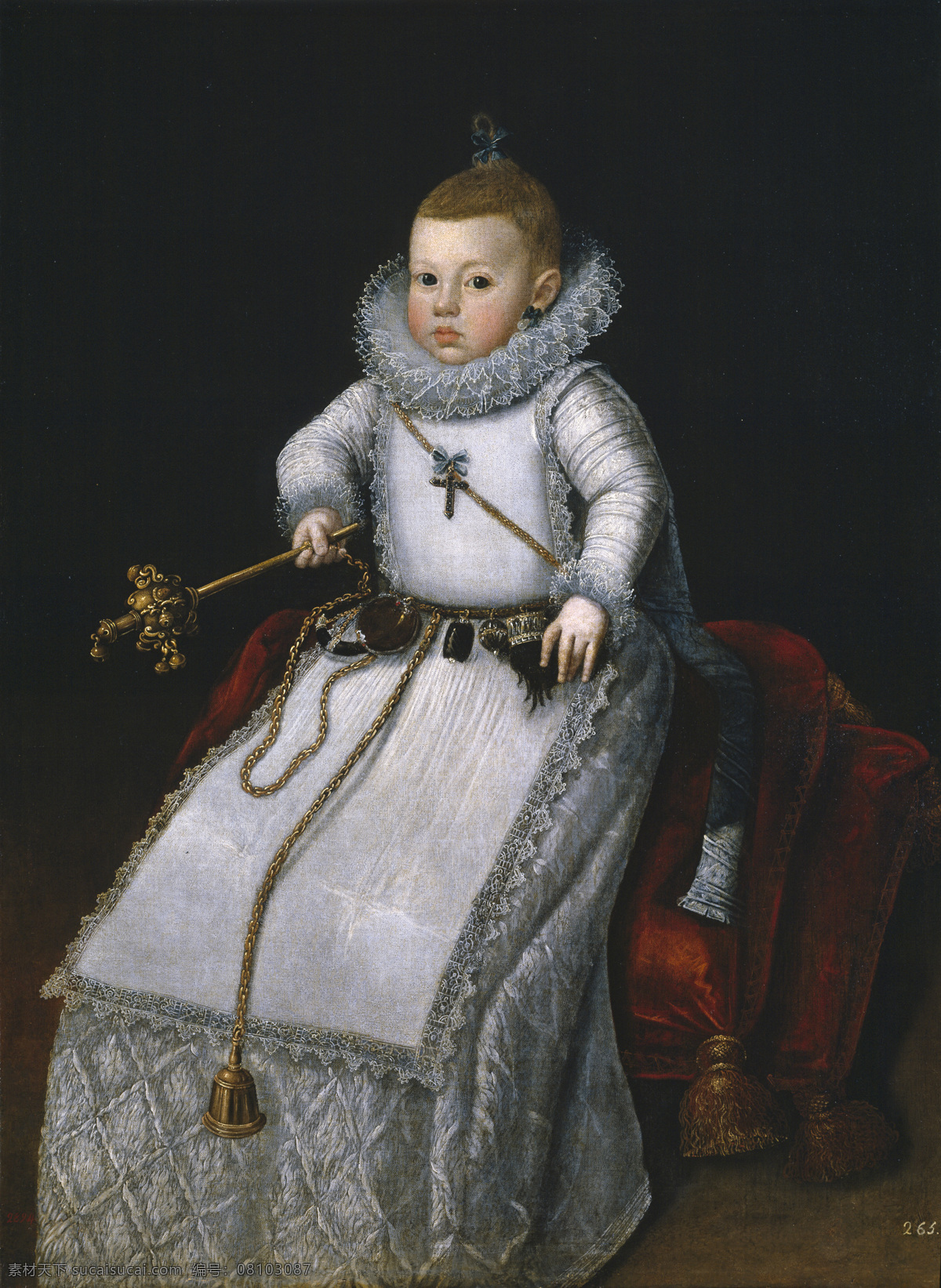 绘画书法 文化艺术 油画 西班牙王子 菲利普 三世 幼子 奥 持 利 玛格丽特 四世 幼 弟 安娜 奥地利 公主 玛丽 娅 巴洛克 时代 家居装饰素材
