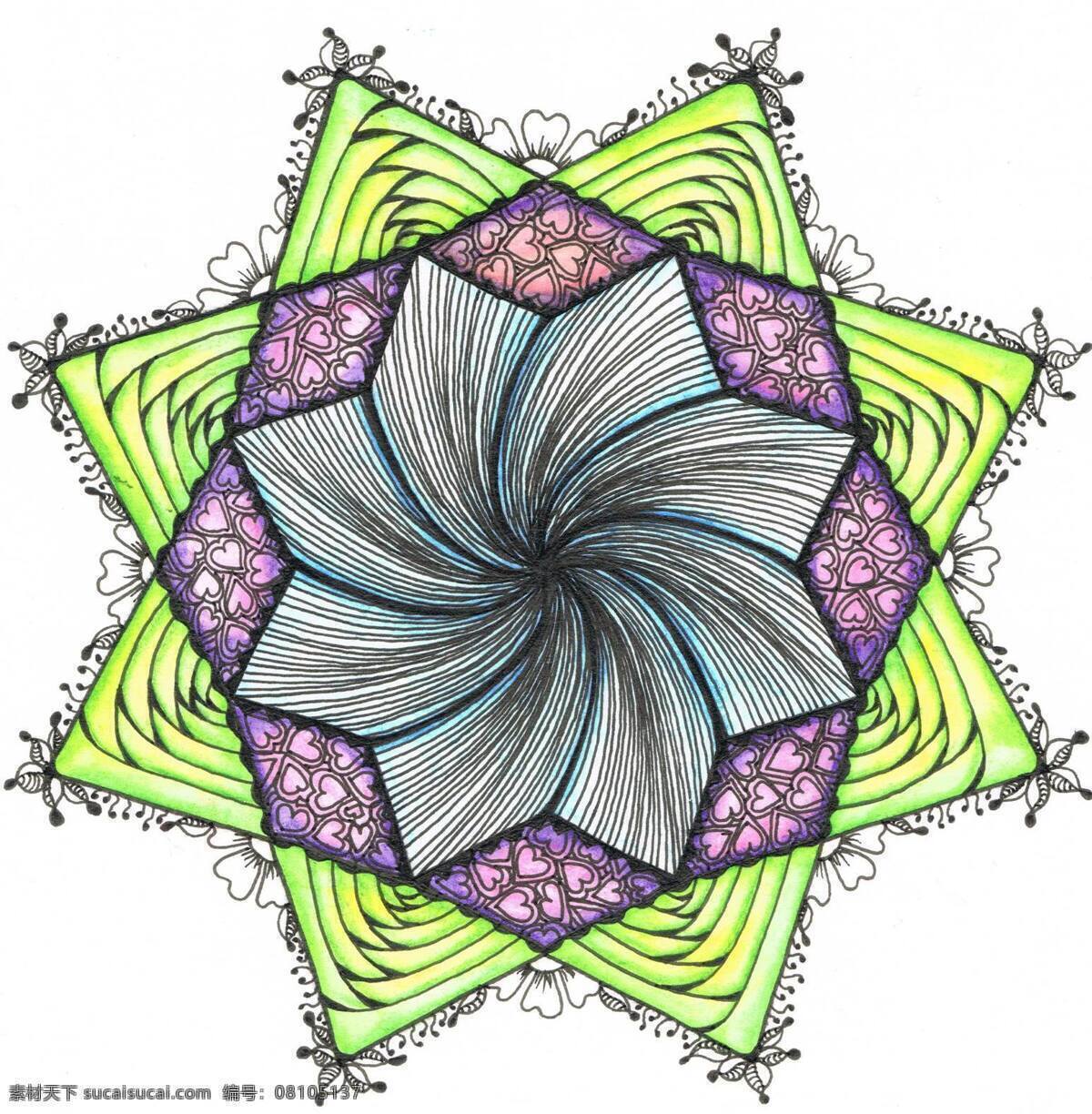 几何手绘插画 flickr 几何手绘 插画 国外 花纹 抽象底纹 底纹边框