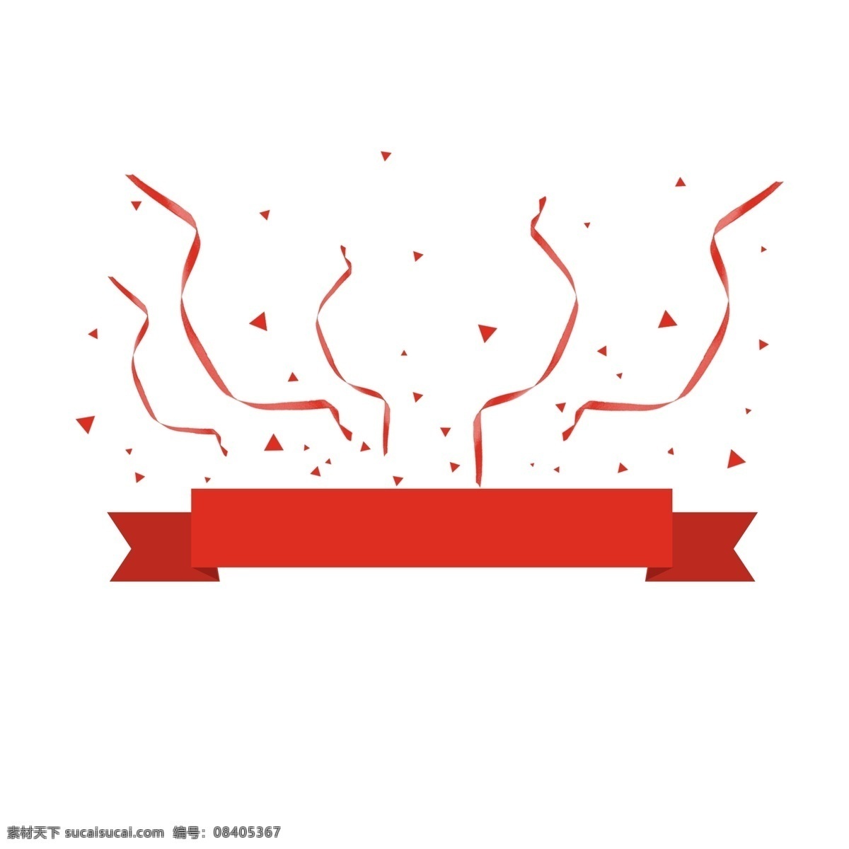 手绘 红色 横幅 彩带 红色横幅 红色丝带 装饰 节日装饰 促销 电商 漂浮 漂浮彩带