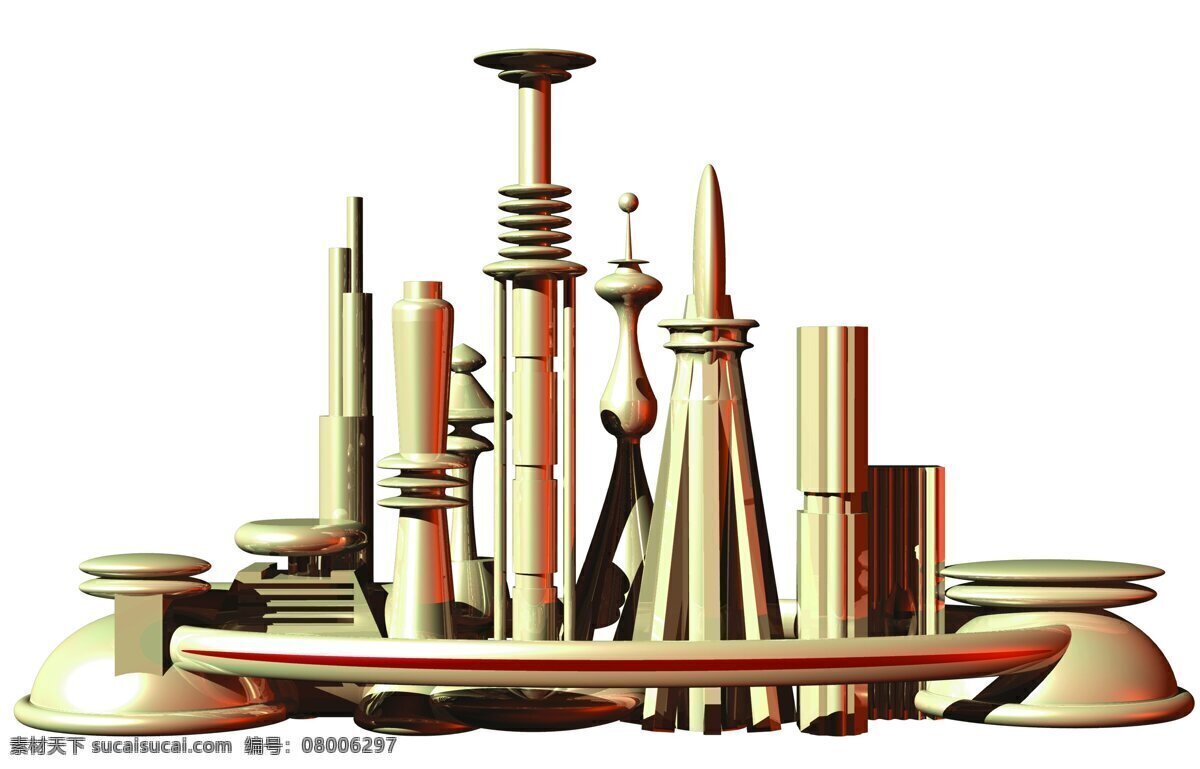 光泽 透亮 建筑 3d设计 3d作品 立体空间 立体素材 未来 科幻立体 超前 psd源文件