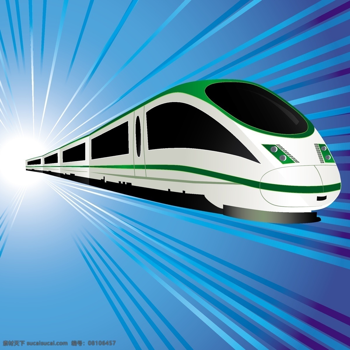高速火车列车 高速 火车 高速列车 高铁 和谐号 列车 铁轨 轨道 交通工具 现代科技 矢量交通工具 矢量