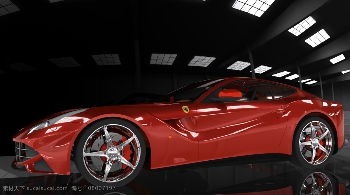 berlinetta 法拉利 f12 汽车 体育 航空航天 3d模型素材 建筑模型