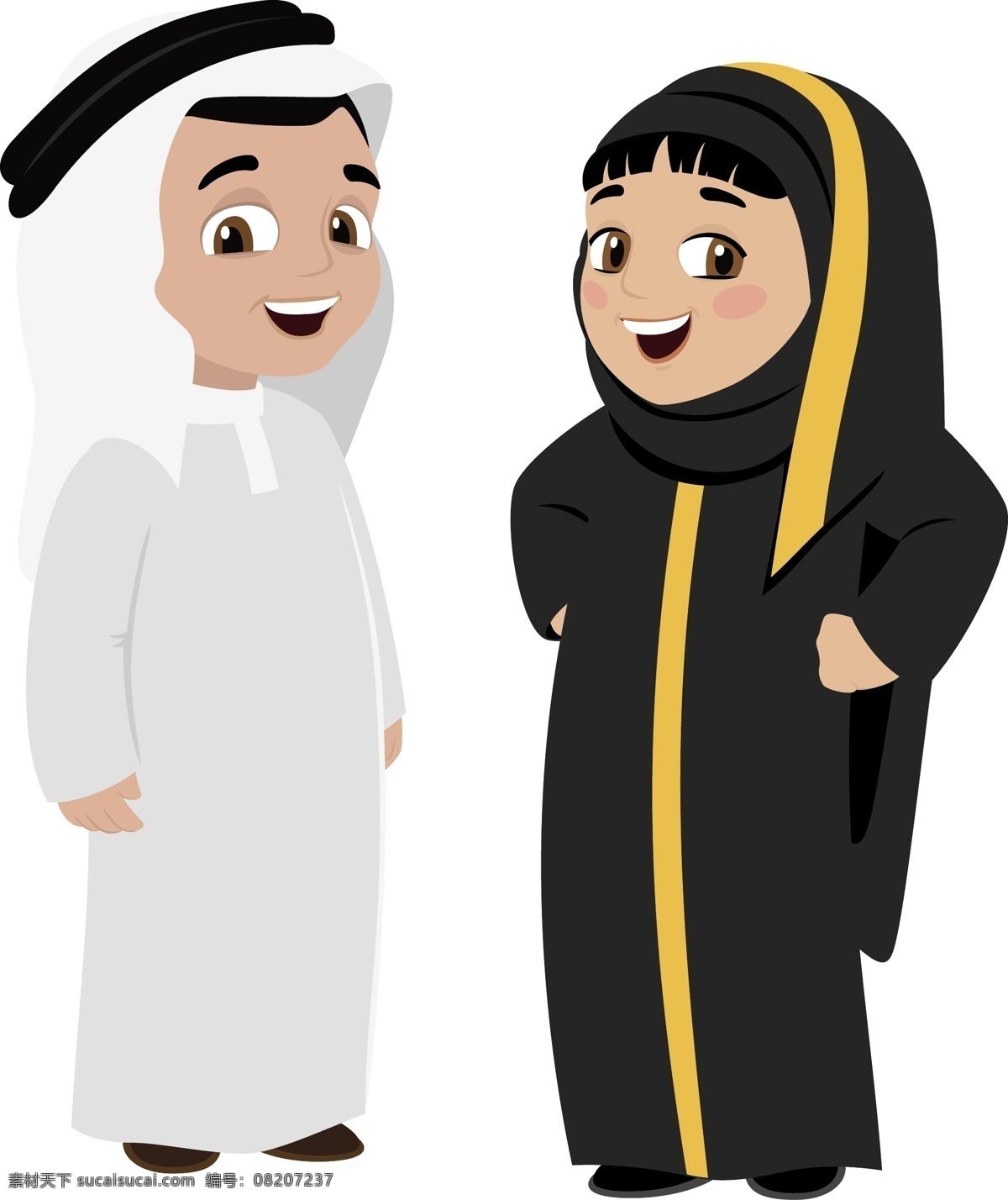 khaliji 孩子 美容 时装服饰 阿拉伯人 卡通 阿拉伯 矢量人物 其他人物 动漫 动漫人物 动漫动画