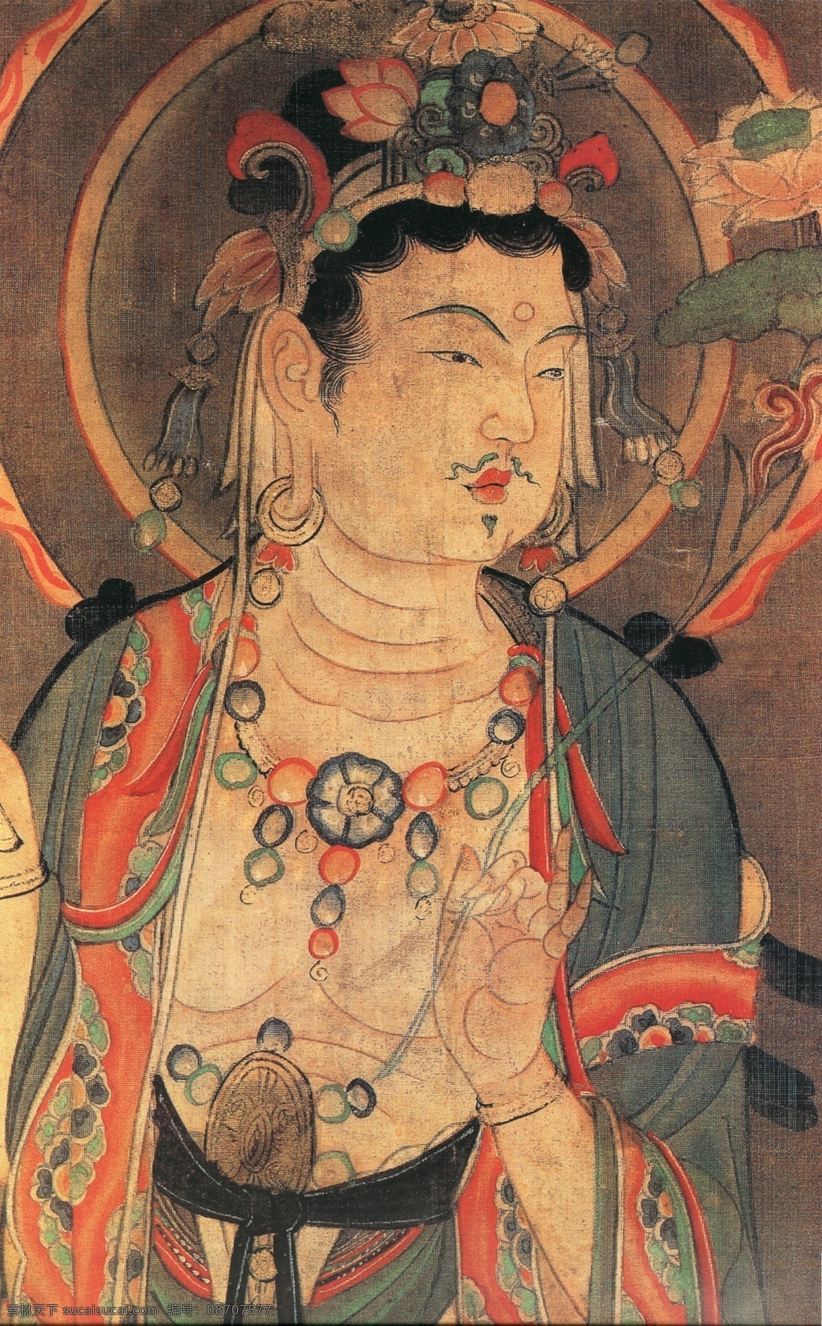引路菩萨 神化人物 菩萨 有胡子 未分层 绘画书法 文化艺术