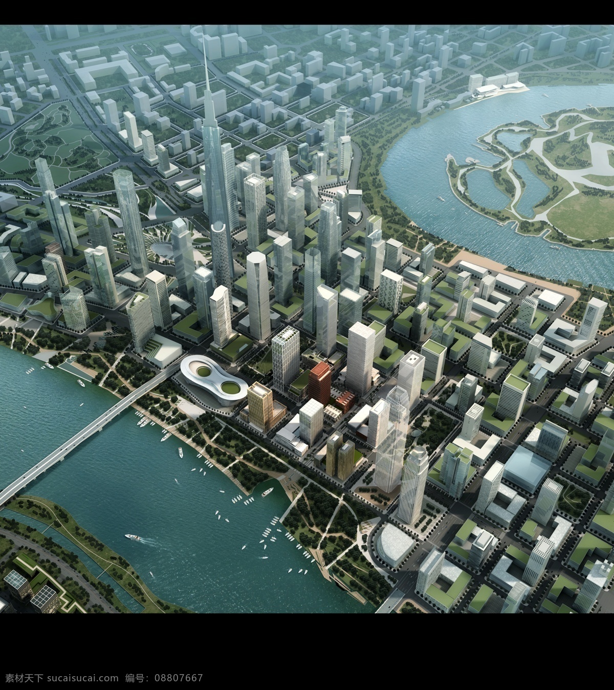 建筑鸟瞰图 建筑效果图 城市景观 景观鸟瞰图 景观效果图 城市建筑 现代建筑 港口 建筑设计 环境设计 黑色
