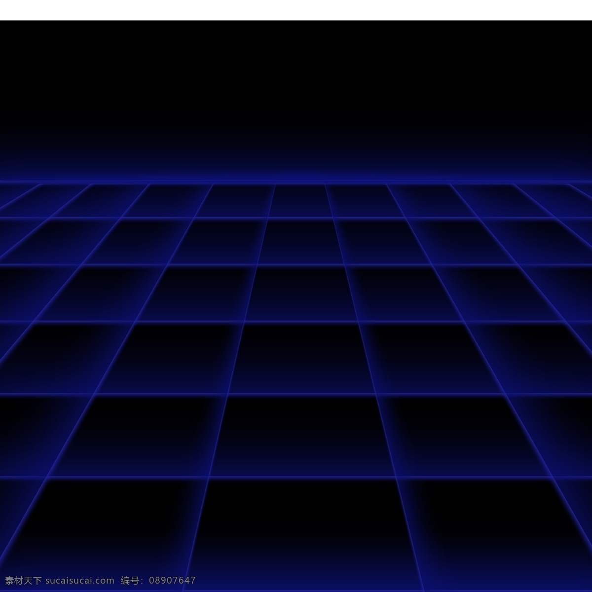 科技 蓝色 线条 网格 透视 商用 元素 递进