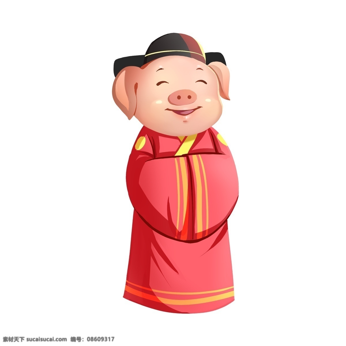 ps 小 猪 形象 手绘 上色 商用 小猪 元素
