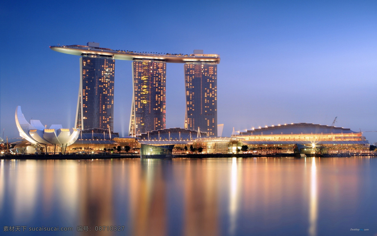 新加坡 城市 建筑 夜景 滨海湾 金沙酒店 金沙湾酒店 世界著名建筑 双螺旋大桥 壮观 高楼大厦 楼房 摩天大楼 摩天楼 海边 海滨 都市 著名城市 灯光 灯火辉煌 繁华 美景 景观 国外旅游 旅游摄影