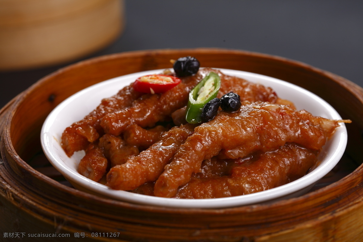 豉汁蒸凤爪 豉汁 蒸凤爪 豉汁凤爪 港菜 粤菜 照片 粤菜照片 餐饮美食 传统美食