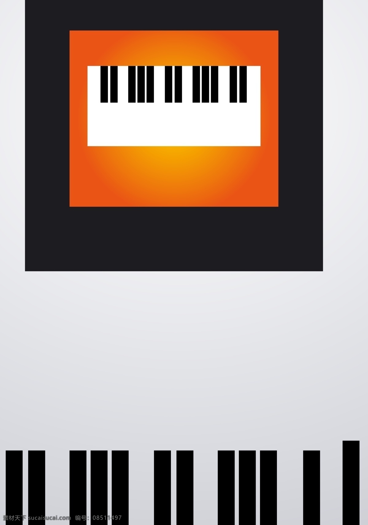 扁平化 钢琴 背景 模版 音乐 音符 矢量 海报