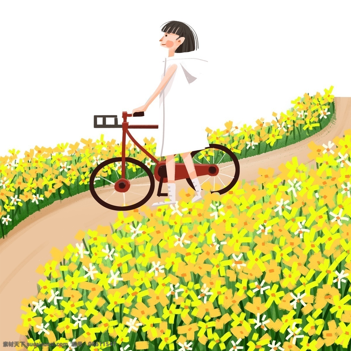站 马路 上 美女 女孩 野外风景 美丽景色