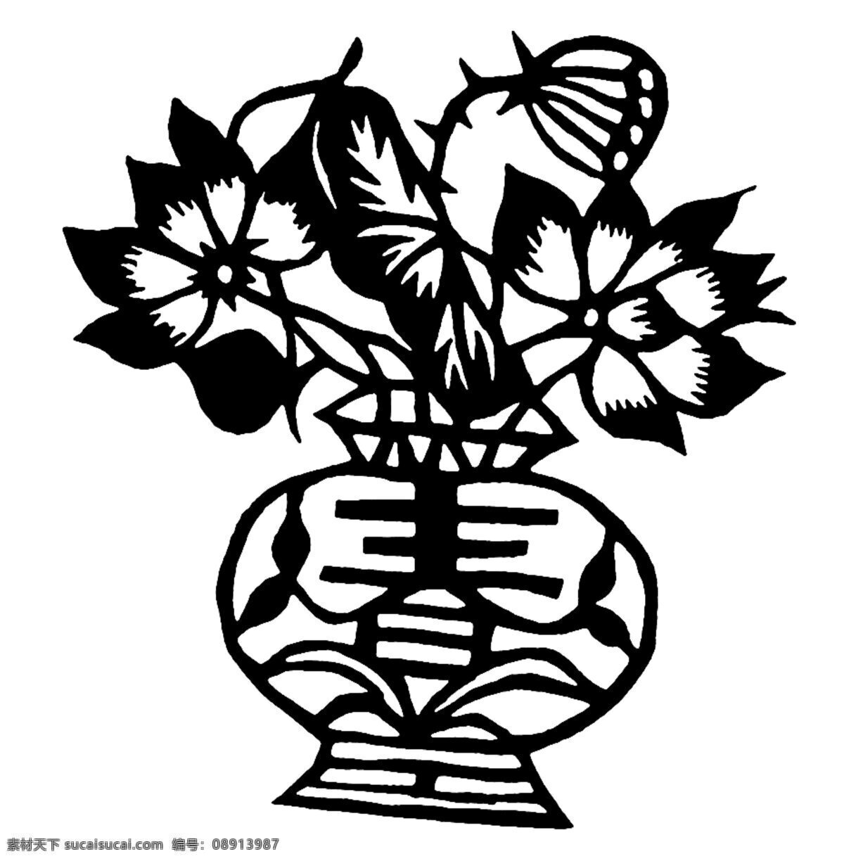 剪纸免费下载 窗花 剪纸 其他图片 设计图 文化艺术 卡通 动漫 可爱