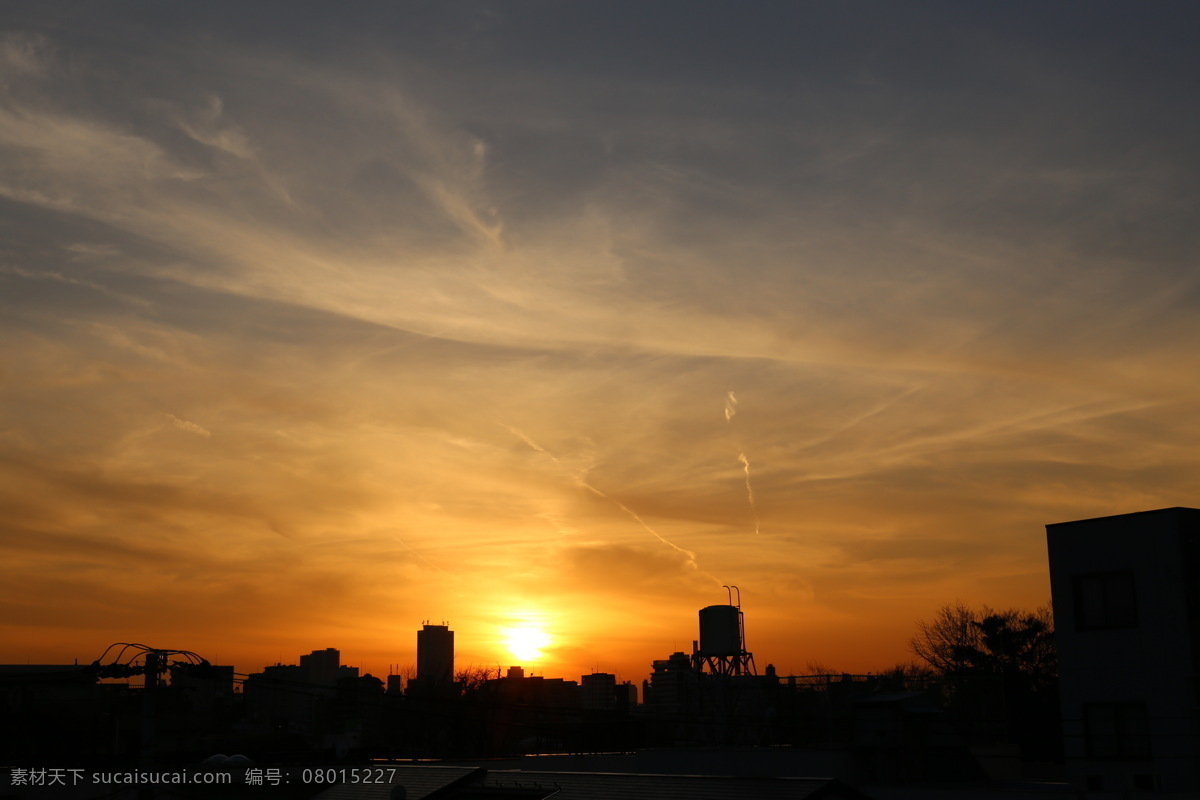 落山 黄昏 日落 城市 自然风景 其他风光 风景图片