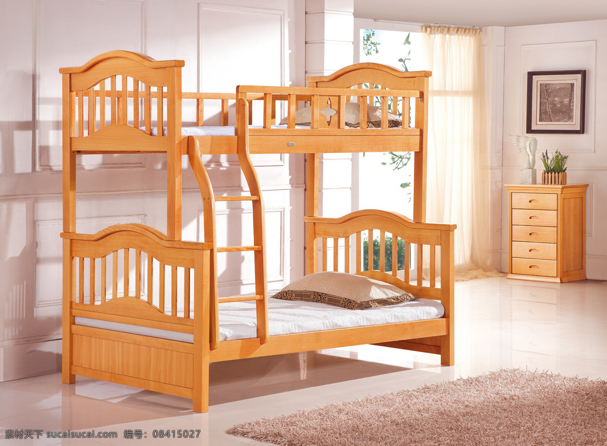 实木 儿童 床 窗帘 地毯 挂画 实木儿童床 背景 家居装饰素材 室内设计
