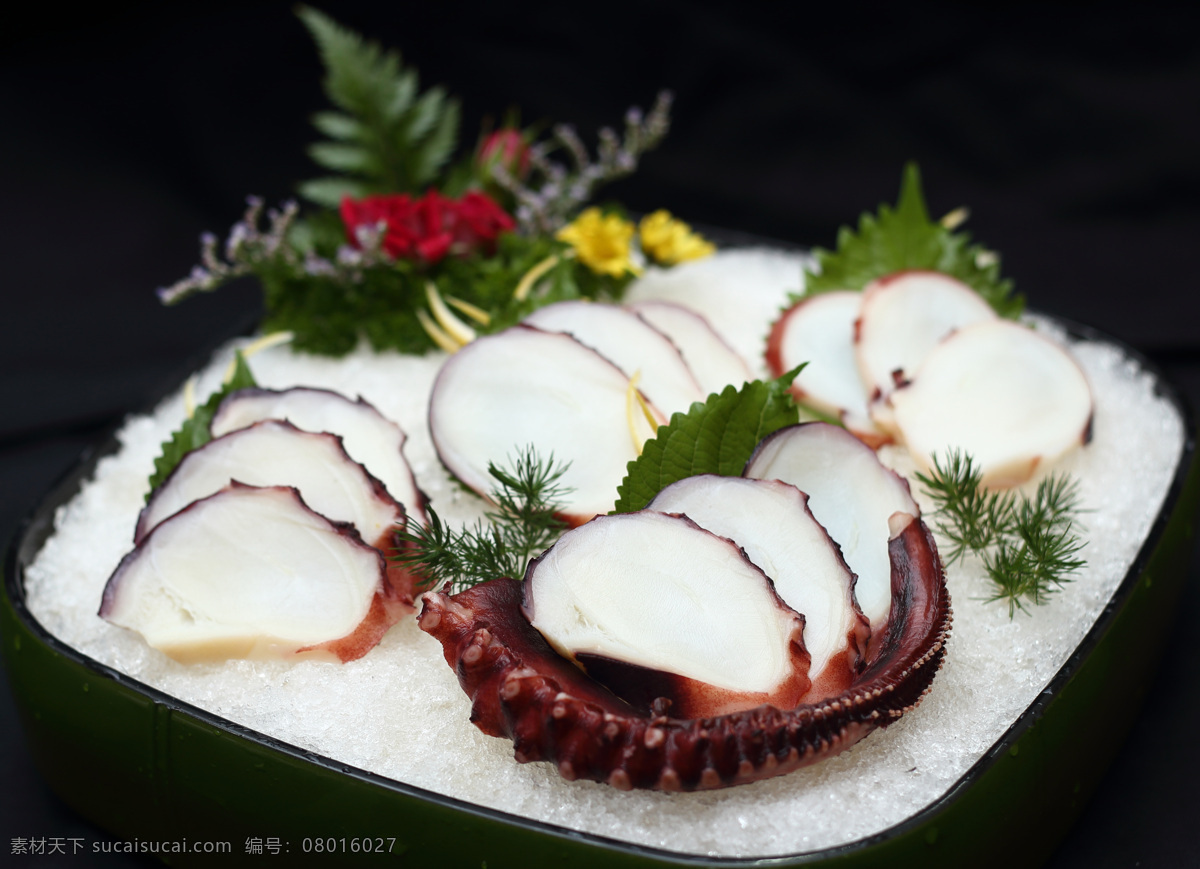 八爪鱼刺身 八爪鱼 刺身 海鲜 深海刺身 无寄生虫 餐饮美食 西餐美食