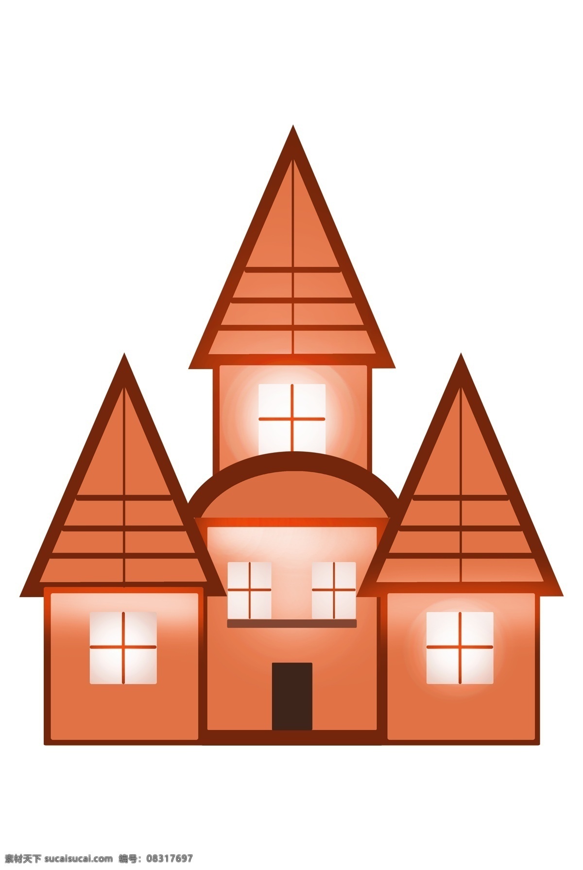 漂亮 橙色 房子 建筑 漂亮的建筑 橙色房子 尖顶房子 尖顶建筑物 城堡建筑 橙色城堡