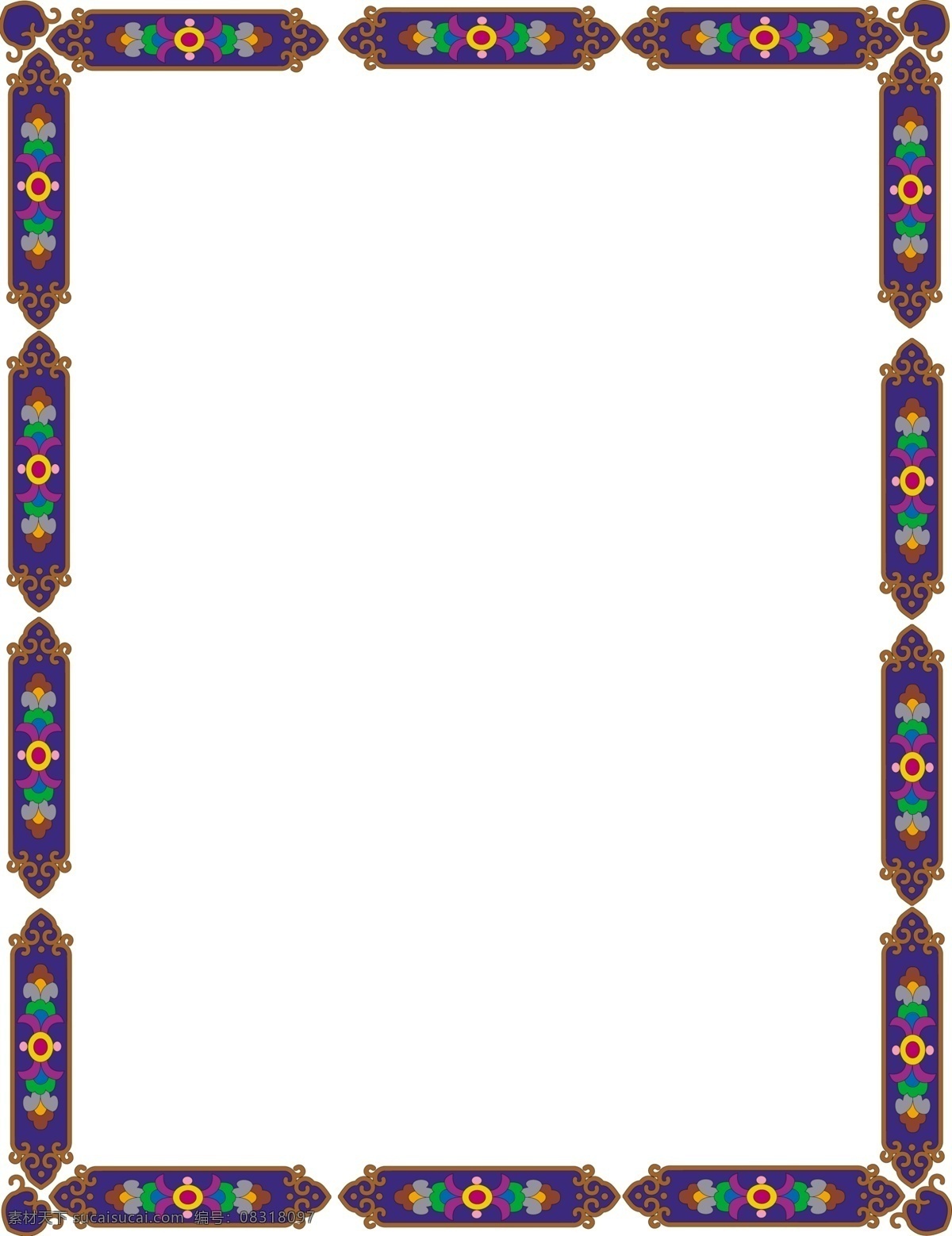 古代宫廷边框 模版下载 边框素材 家纺素材 花型设计 底纹边框 花边花纹