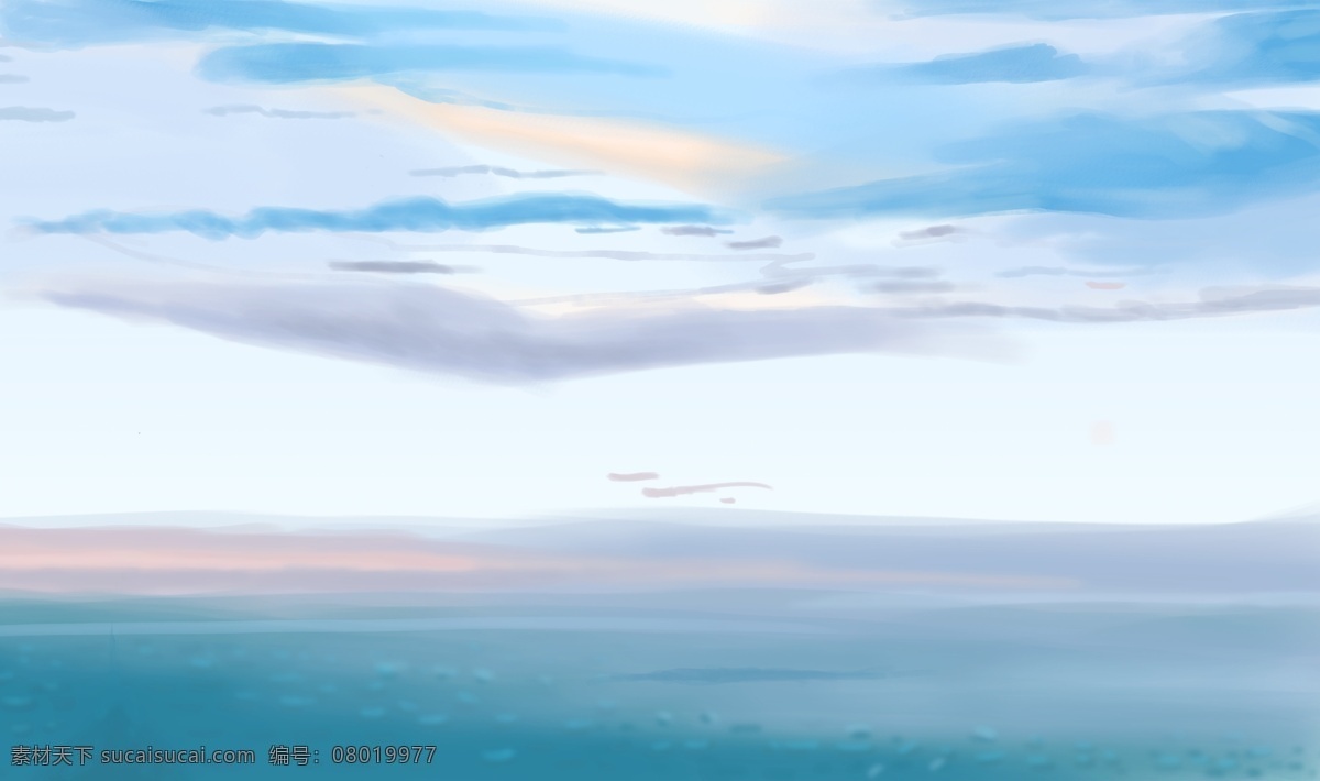 水彩 蓝天 大海 通用 背景 海洋 海报背景 广告 卡通素材 云层 banner 背景psd 彩色背景 背景设计 创意背景 手绘背景 手绘