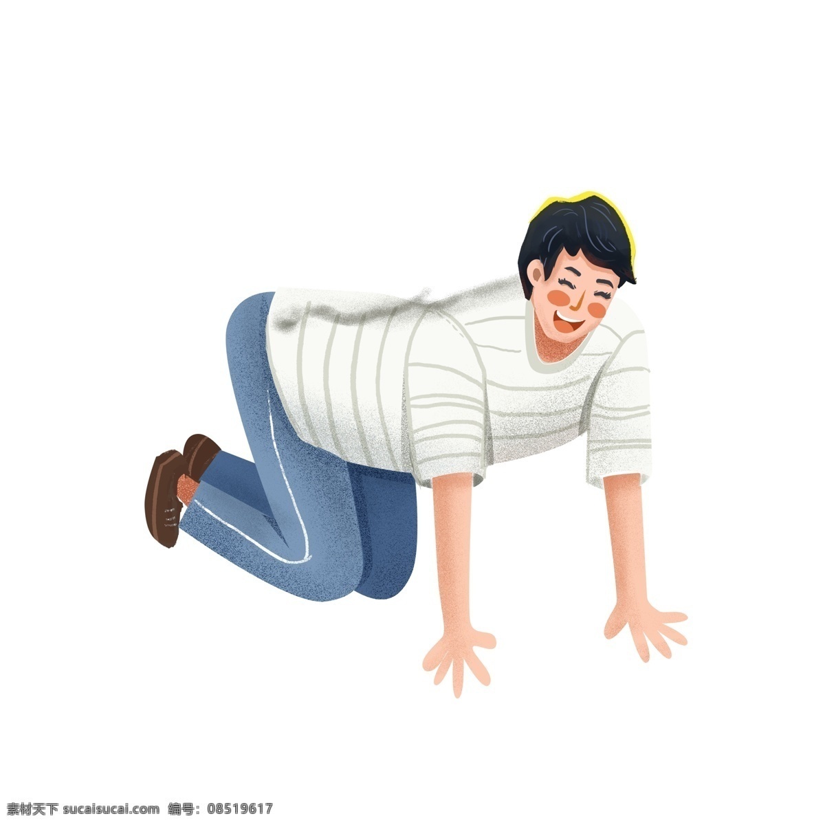 复古 肌理 上爬 男人 复古肌理 插画 人物 爬 手绘设计