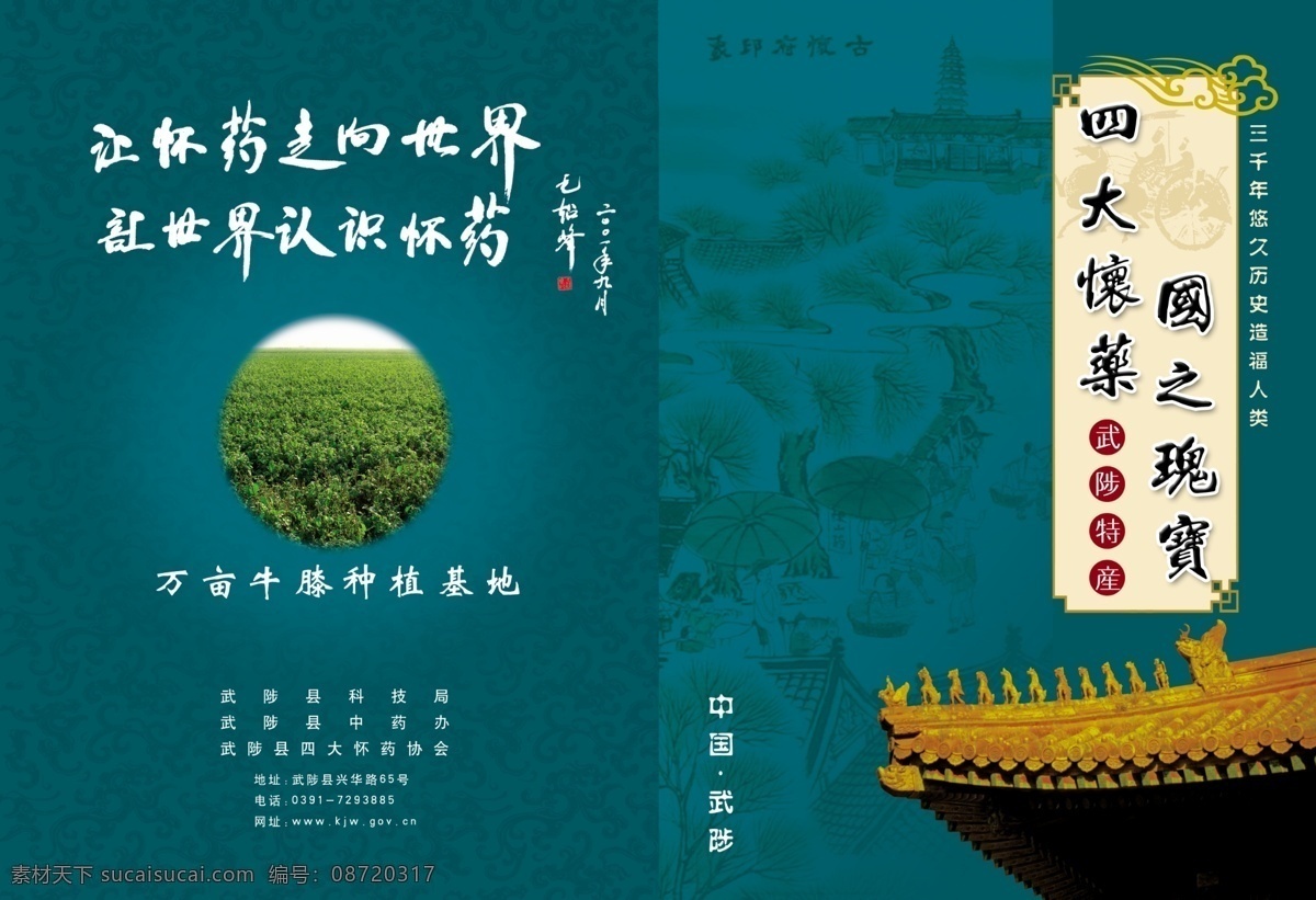 四大 怀药 封皮 封面 广告设计模板 画册 画册设计 源文件库 四大怀药封皮 四大怀药 怀药地 其他画册封面