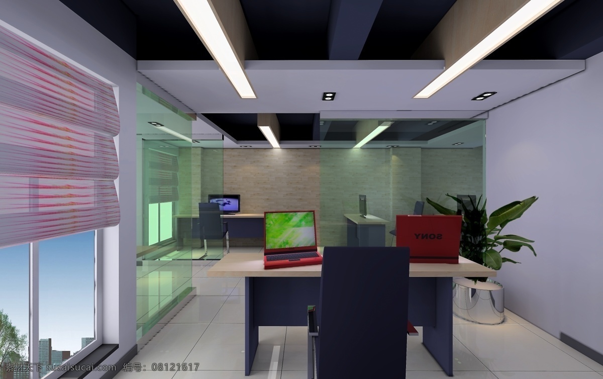 3d设计 3d作品 办公家具 办公桌 背景墙 地毯 电脑 电视 漂亮办公室 沙发 墙纸 米黄色乳胶漆 复式 暖色 写字楼 深色顶面 装饰素材