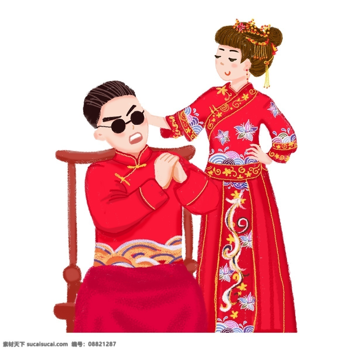 婚礼 新娘 新郎 人物 装饰 结婚元素 免扣素材 婚礼装饰素材